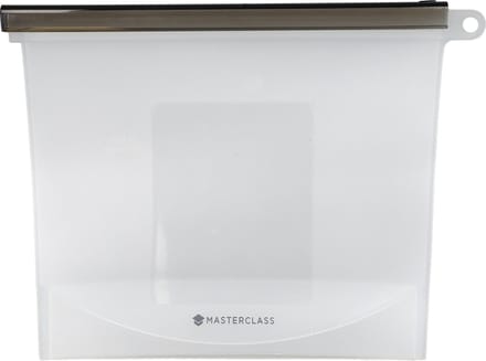 KitchenCraft MasterClass Herbruikbare Siliconen Voedselzak van 1 Liter - 100% Recyclebaar 23,5 x 3 x 17,4 Centimeter Kleurloos