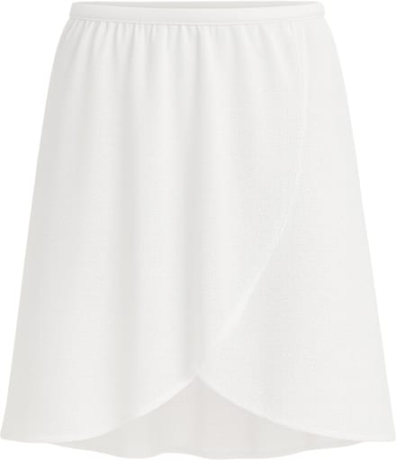 Dancer Dancewear® Balletrokje "Symfonia" | in het WIT | Wikkelrokje voor dames | Maat S/M | maat 34/36