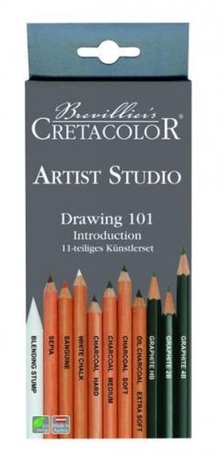 Cretacolor Artist Studio Tekenset - Sanguine, houtskool & pastel - 11 stuks