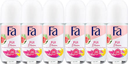 6x Fa Deo Roll-on Women - Fiji Dream 50 ml. GLAS