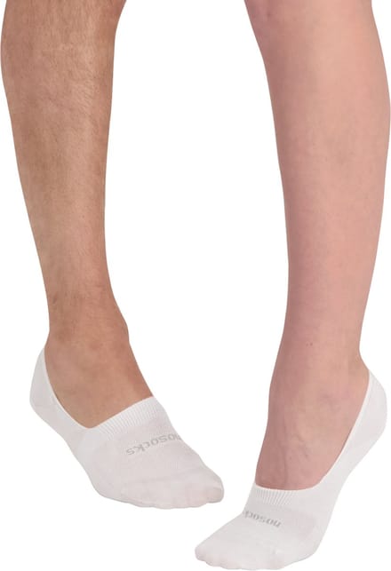 Nosocks Invisible - Sneaker sokken - Katoen - Wit - Maat 36-39 - 2-pack