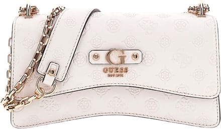 GUESS Schoudertas Gerty Convertible Xbody Flap Bag Cream White Crème