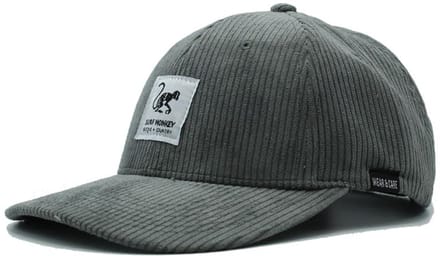Surf Monkey - Corduroy baseballpet - gerecycled polyester - Eén maat - grijs