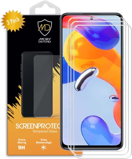 3-Pack MobyDefend Screenprotectors - Geschikt voor Xiaomi Redmi Note 11 Pro / Note 11 Pro 5G / Note 11 Pro+ - Case-Friendly Screensavers - Gehard Glas
