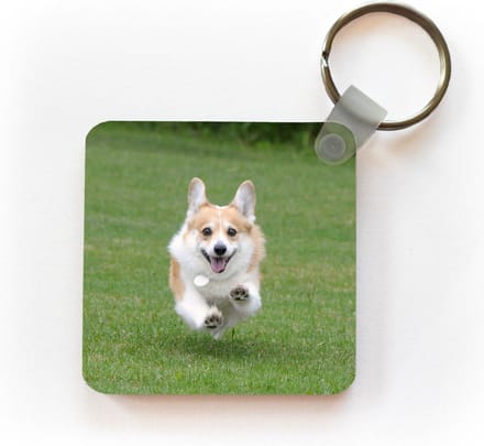 Sleutelhanger - Uitdeelcadeautjes - Rennende corgi - Plastic