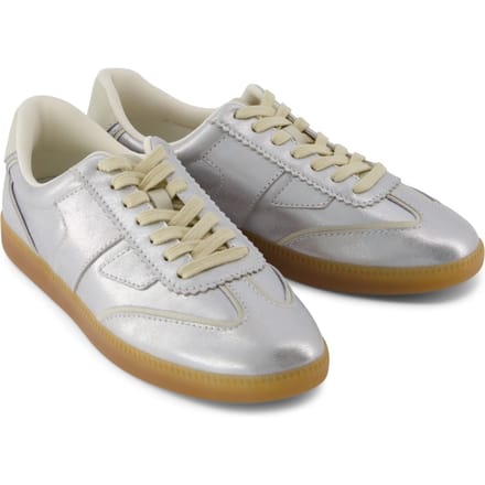 TOMS Collins Leren Dames Zilveren Sneakers