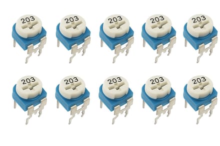 Weerstand regelbaar 20K Ohm RM-065 Trimpot Trimmer Potentiometer 10-stuks RM065-203