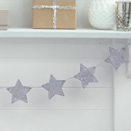 Ginger Ray - Metallic Star - Slinger Sterren Zilver