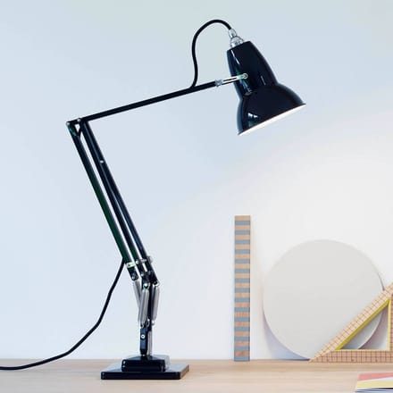 Anglepoise - Original 1227™ Bureaulamp - jet zwart - Ked - met tafelvoet