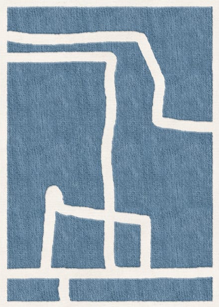 Layered Gotland Klint Cornflower Blue - 180 x 270 cm