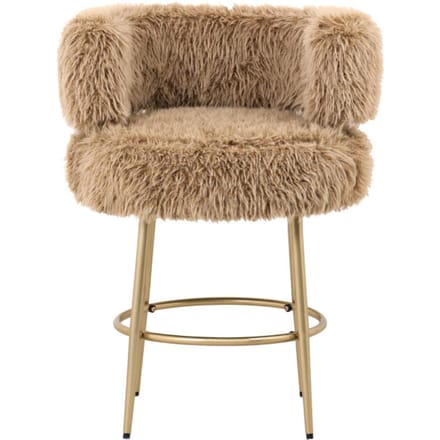 PTMD - Barkruk Hair - Bruin - 67x64x94cm