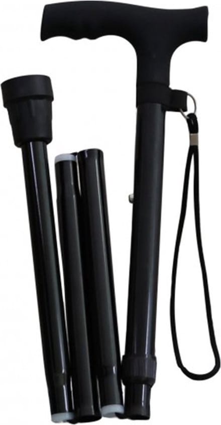 Opvouwbare Wandelstok Aluminium Zwart