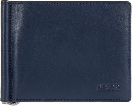 BRIC'S Leren Dollarclip Bernina Wallet Ocean Blue Donkerblauw