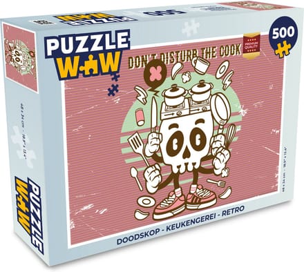 Puzzel Doodskop - Keukengerei - Retro - Legpuzzel - Puzzel 500 stukjes