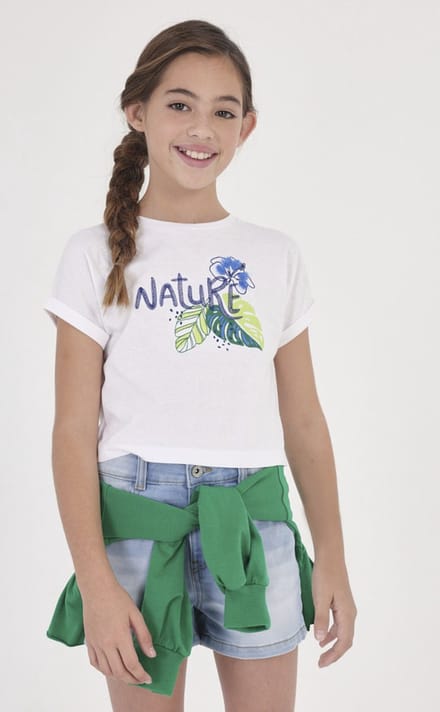 MAYORAL - Bloes - Maat 140 - Meisjes - 022 White -