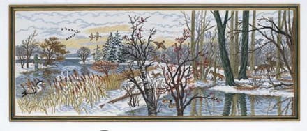 borduurpakket 12-793 winterlandschap met bosdieren
