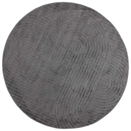 vidaXL - Binnen- - en - buitenkleed - PALMERAS - Antraciet - Ø - 200 - CM - Polyester