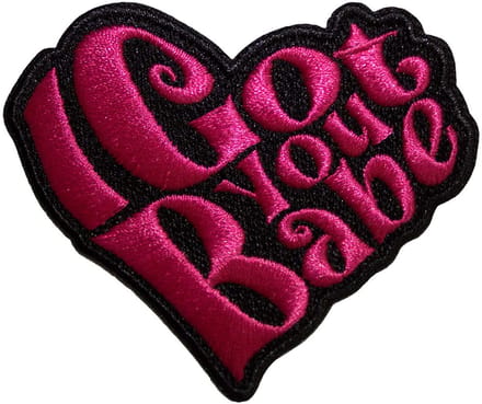 Sonny & Cher - I Got You Babe Heart Patch - Zwart