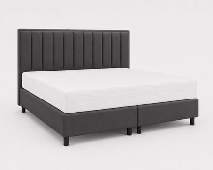 Opberg Boxspring Lunara - 140x200 Compleet - Antraciet - Luxe Living Home
