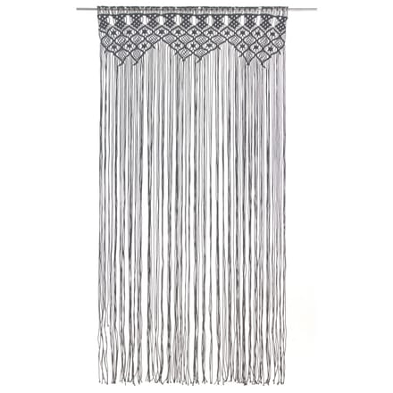 vidaXL - Gordijn - macramé - 140x240 - cm - katoen - antraciet