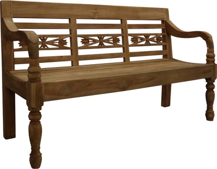 Stationsbank 3-zits | 150cm | Teakhout