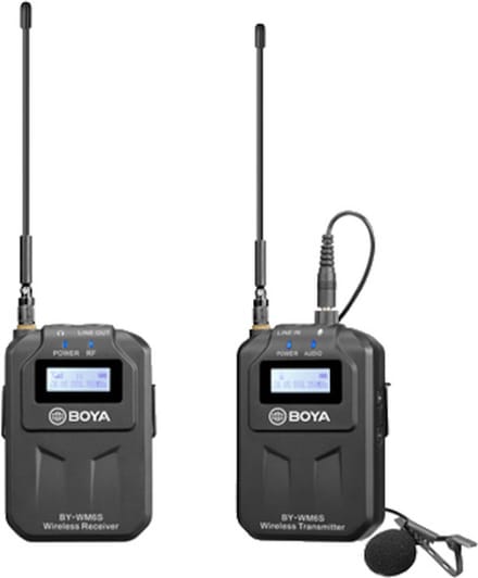 Boya BY-WM6S UHF Duo Lavalier Draadloze Microfoon