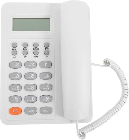 Vaste Telefoon - Bureautelefoon Kantoor - Efficiënte Communicatie - Helder Geluid - 215 cm - Wit