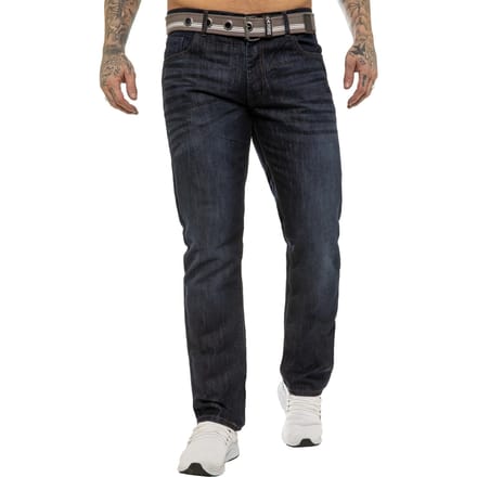 Enzo | Heren Designer Regular Fit Denim Jeans - Indigo