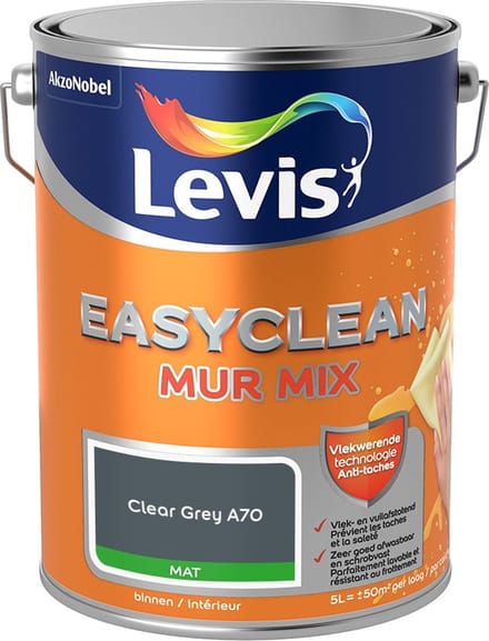 Levis - Easyclean Mur Mat Mix - Clear Grey A70 - Mengverf - 5 L
