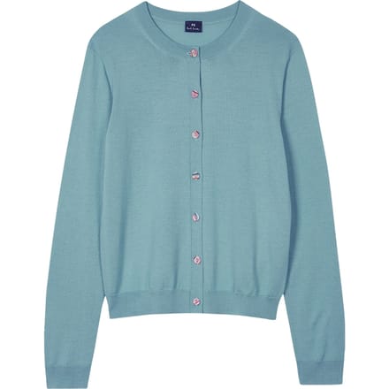 Paul Smith Knitted Cardigan Button Thru Petrol Blue Größe: S | Cardigans Outlet | Damen | Blau