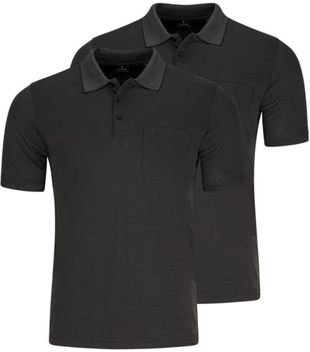 RAGMAN Heren poloshirt 2 pack Basic