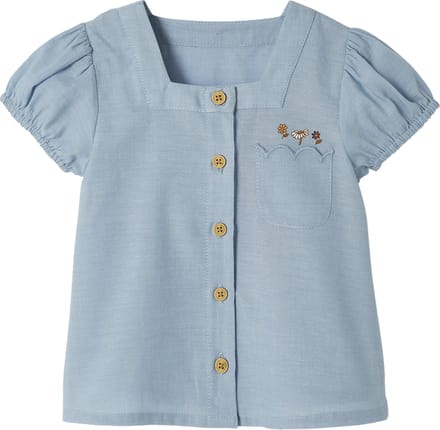 Vertbaudet Set bloemetjesblouse en korte broek baby