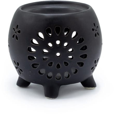 Squat Pot Oliebrander Flower Burst - Matzwart