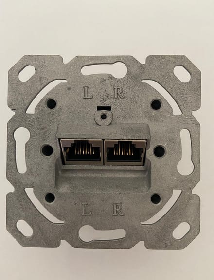 UNIVERSELE RJ45 WANDCONTACTDOOS INBOUW - 2-VOUDIG CAT6