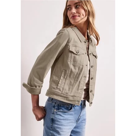 Jas in gekleurde denimlook met zakken