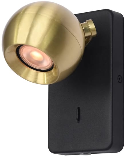 Artdelight - Wandlamp Bolero 1 lichts zwart goud