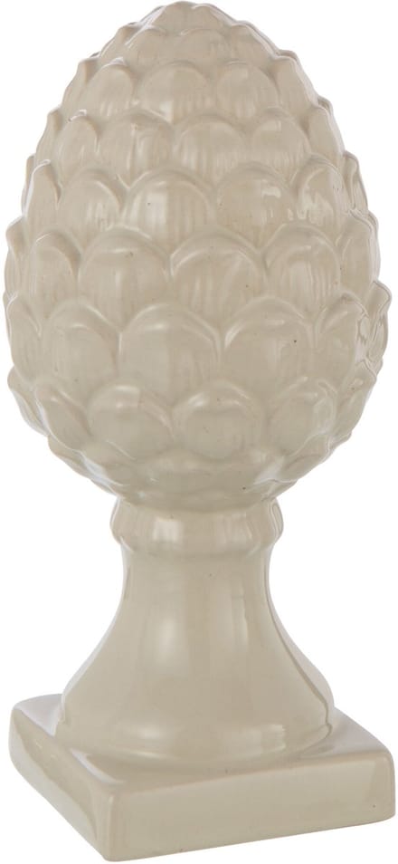 J-Line decoratie Dennenappel - porselein - beige - medium