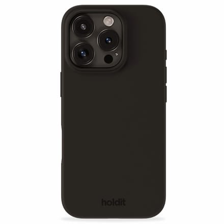 Holdit Silicone Case geschikt voor Apple iPhone 16 Pro Max - Zwart