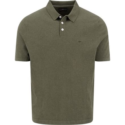 Fynch-Hatton Polo Superflex Shortsleeve Subtle Mélange Donker Khaki / male