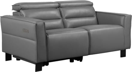 Carpari-2Zitsbank - 1 Elec. Relax - Grijs PU