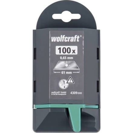 wolfcraft - Reservemesjes 100 stuks - Extra Scherpe reserve mesjes - 4309000