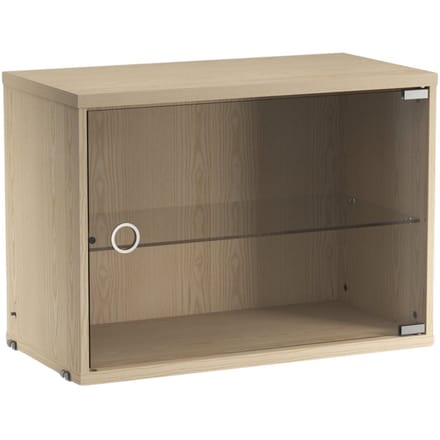 String Furniture Vitrinekast met glazen deur - Eiken