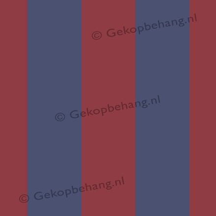 INGK Behang - Thomas - streep blauw/rood