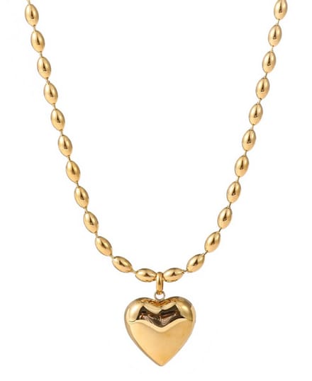 Go Dutch Label Collier Hollow Heart Goud