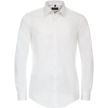 Redmond slim fit overhemd - popeline - wit - Strijkvriendelijk - Boordmaat: 37 - 38