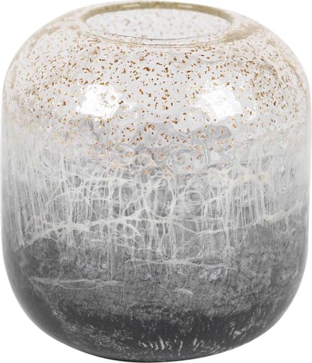 Rasteli Vaas Glas Grijs-Bruin-Gemêleerd D 19 cm H 21 cm