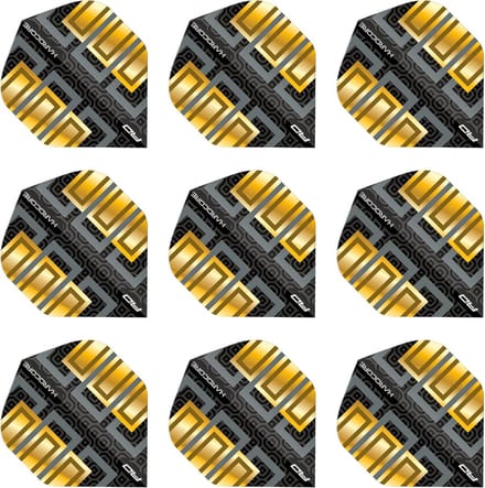 Blok Dart Vleugels 3 Sets - Premium Goud en Zwart - Voor Stabiliteit