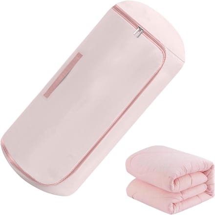 Opbergzakken Dekbed - Textiel Organizer - Ruimte Besparen - Dubbele Rits Sluiting - 50x24 cm - Roze