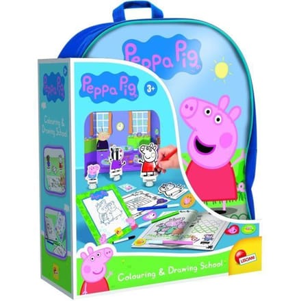 Lisciani - Peppa Pig - kleur- en tekenschool in een rugzak