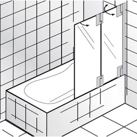 HSK K2P bath attachment 2-piece stop right, 2106112-41-50-right